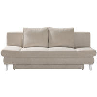 SCHLAFSOFA Cord Naturfarben  - Chromfarben/Naturfarben, Design, Textil/Metall (200/85/90cm) - Xora