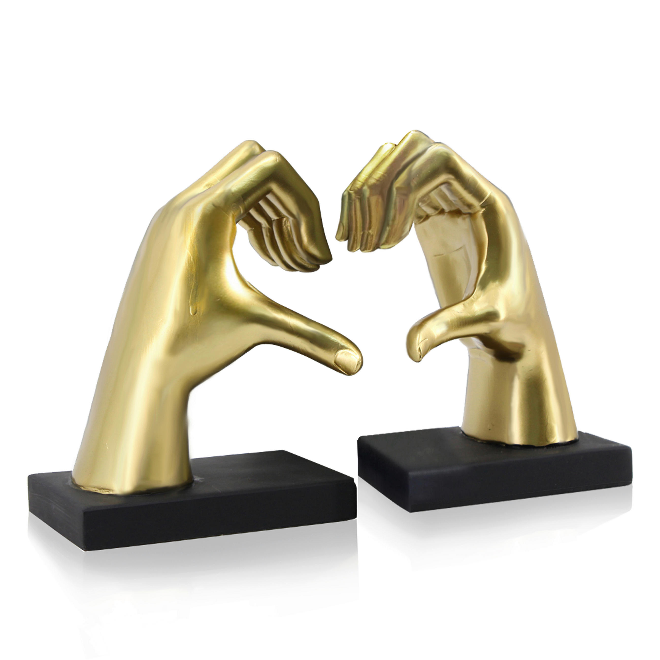 BUCHSTÜTZE - Goldfarben/Schwarz, LIFESTYLE, Kunststoff - Ambia Home