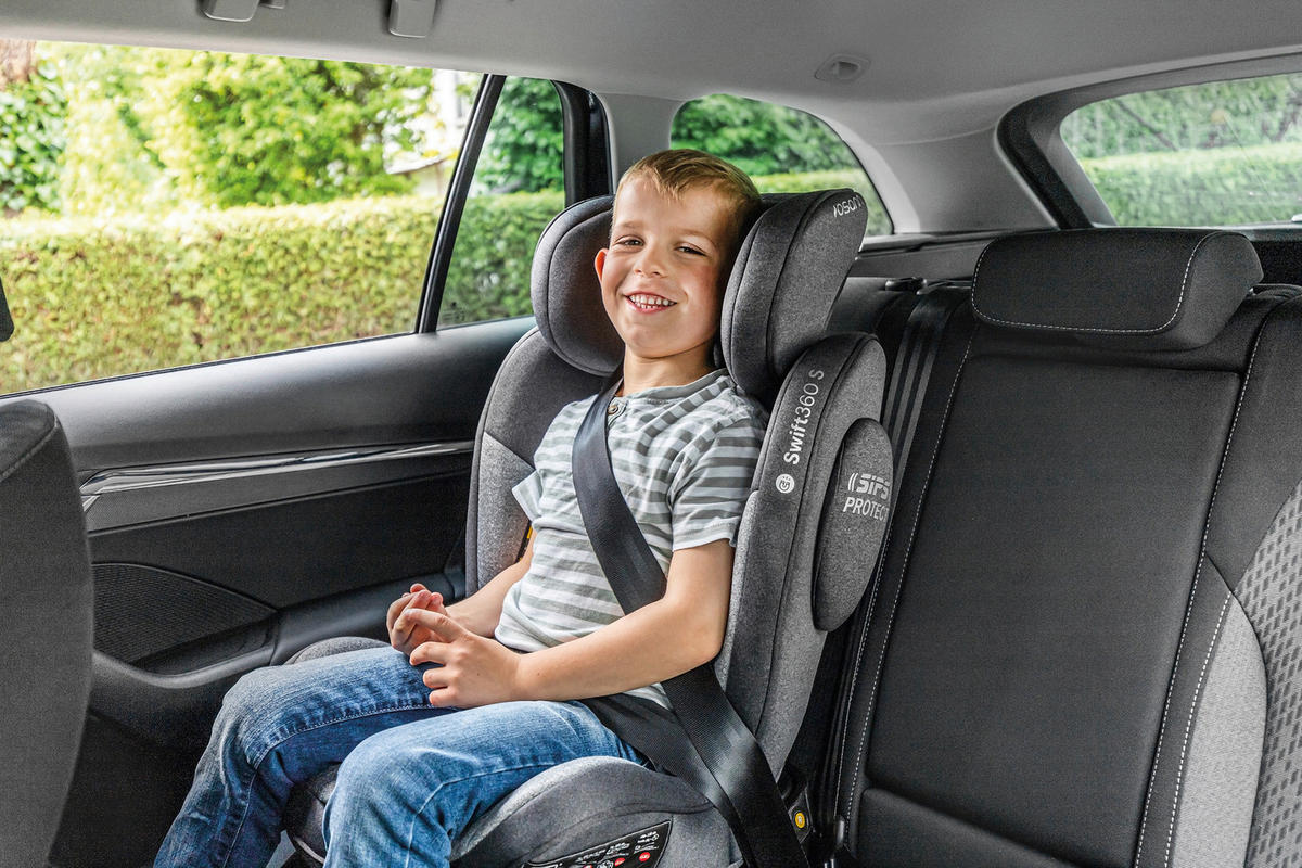 REBOARDER-KINDERSITZ SWIFT360S ECE R 129 i-SIZE  - Schwarz, Basics, Kunststoff/Textil (44/60/50cm) - Osann