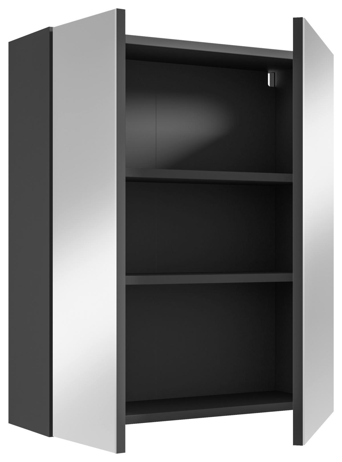 SPIEGELSCHRANK 60/70/20 cm  - Schwarz, MODERN, Glas/Holzwerkstoff (60/70/20cm) - MID.YOU