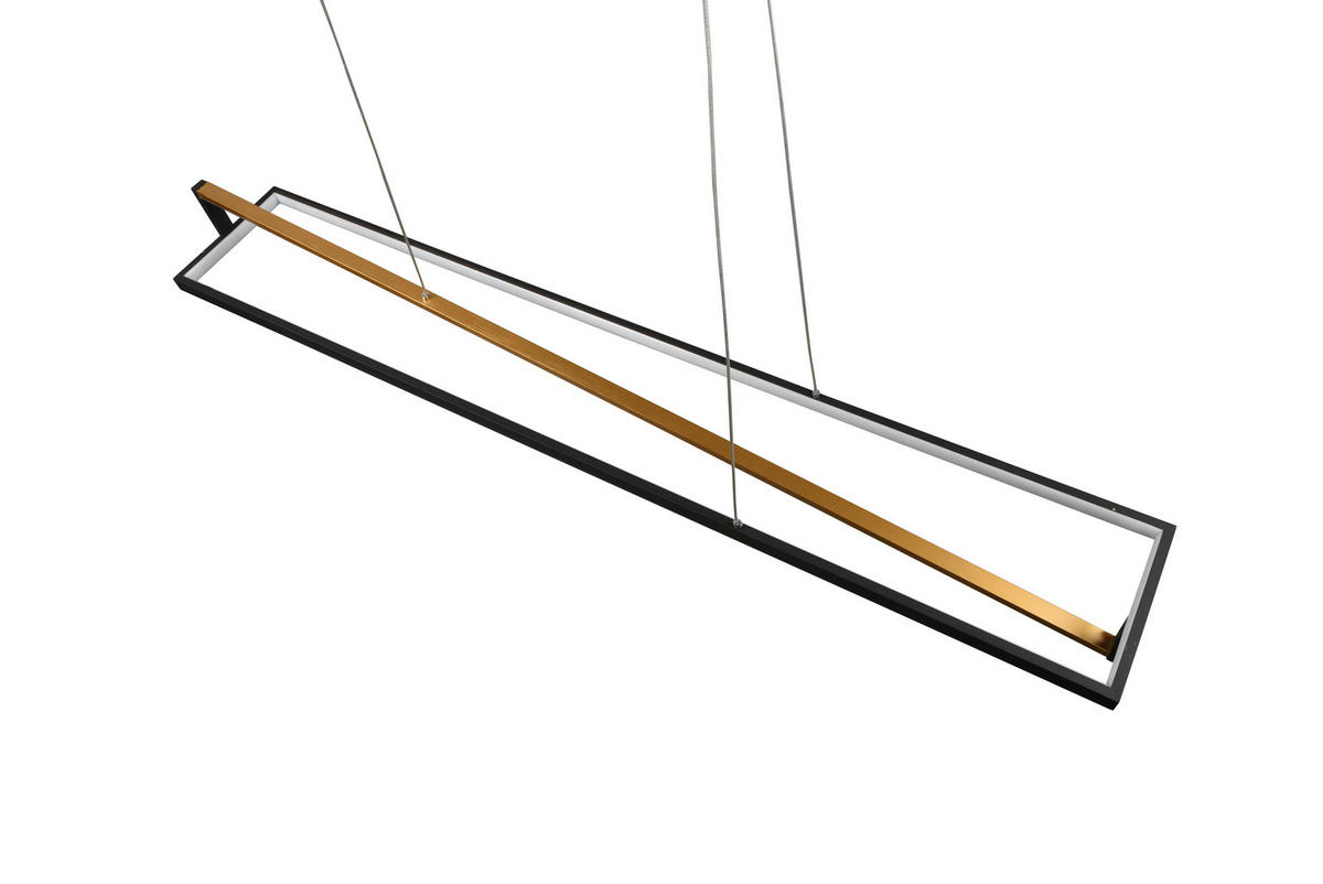 LED-HÄNGELEUCHTE  118/150/19 cm   - Messingfarben/Schwarz, Design, Metall (118/150/19cm)