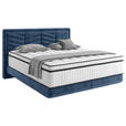 BOXSPRINGBETT 180/200 cm  in Dunkelblau  - Schwarz/Dunkelblau, KONVENTIONELL, Kunststoff/Textil (180/200cm) - Carryhome