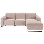 ECKSOFA  in Cord Rosa  266/180 cm  - Schwarz/Rosa, KONVENTIONELL, Textil/Metall (266/180cm) - Hom`in
