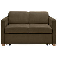 SCHLAFSOFA Flachgewebe Olivgrün  inkl. Bettkasten, Schlaffunktion, Rücken echt  - Buchefarben/Naturfarben, KONVENTIONELL, Holz/Textil (144/81/97,5cm) - Carryhome