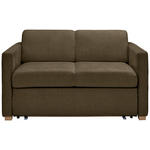 SCHLAFSOFA Flachgewebe Olivgrün  inkl. Bettkasten, Schlaffunktion, Rücken echt  - Buchefarben/Naturfarben, KONVENTIONELL, Holz/Textil (144/81/97,5cm) - Carryhome