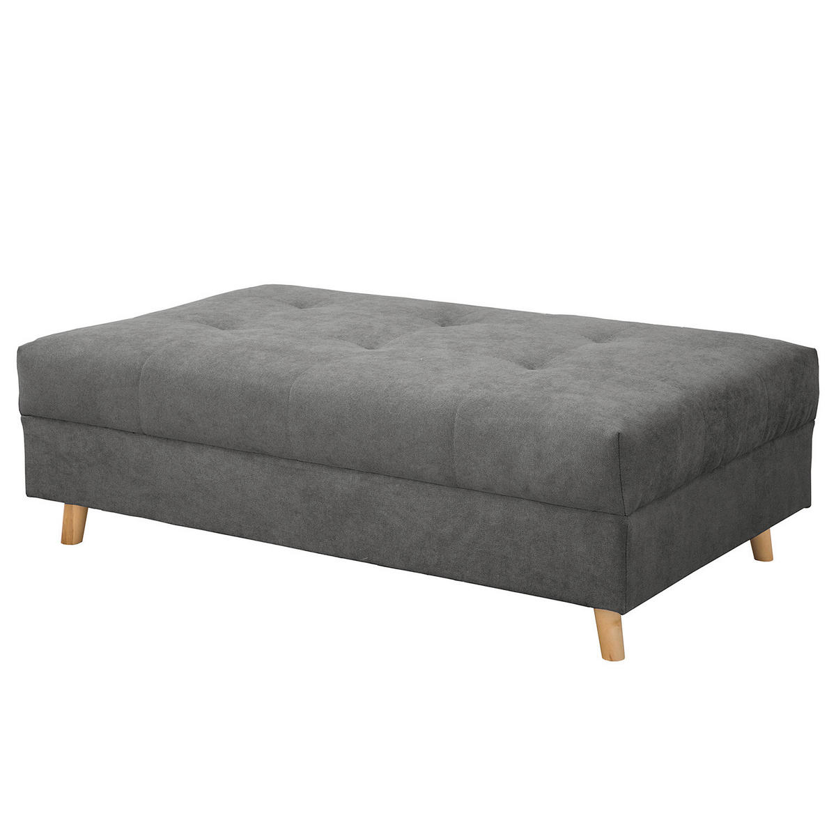 ECKSOFA inkl. Hocker Ariella Dunkelgrau Mikrofaser  - Dunkelgrau/Naturfarben, Design, Holz/Textil (161/231cm) - Livetastic
