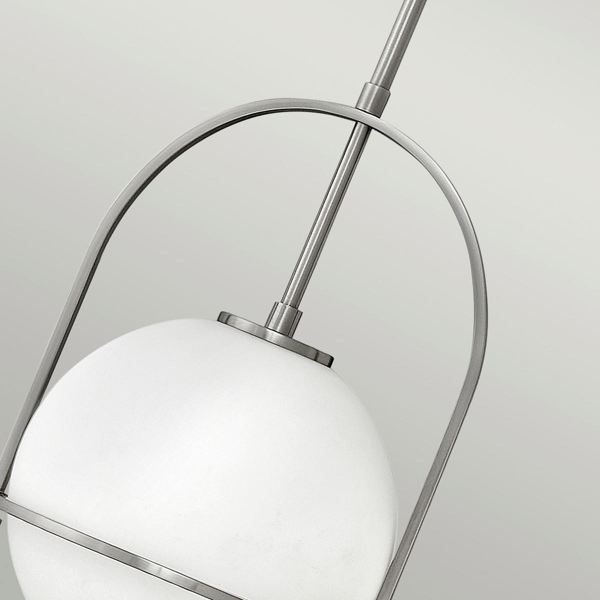 HÄNGELEUCHTE 28.9/50.3 cm    - Nickelfarben, Design, Glas/Metall (28.9/50.3cm) - Elstead Lighting