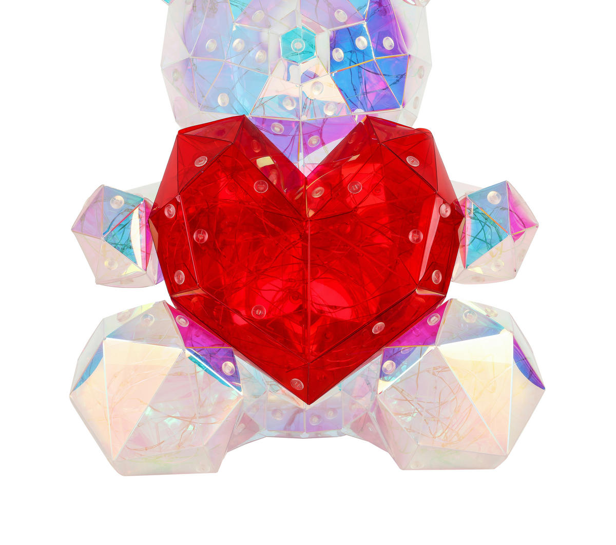 LED-DEKOLEUCHTE - Klar/Rot, Trend, Kunststoff (23/19/30cm) - Globo