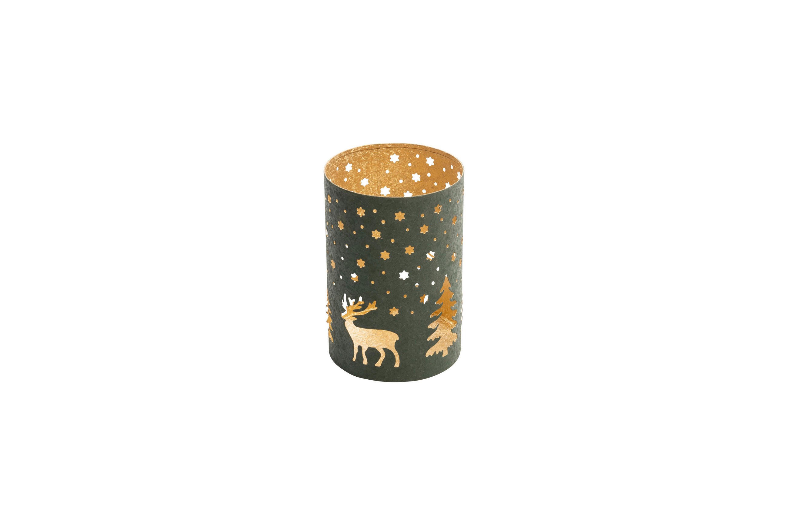 WINDLICHT - Goldfarben/Schwarz, LIFESTYLE, Metall (10/15cm)