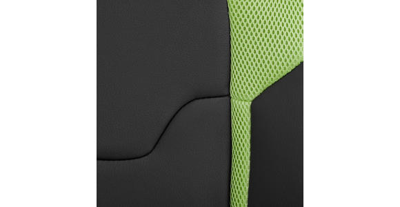 GAMINGSTUHL Grün, Schwarz Metall, Kunststoff, Textil   - Schwarz/Grün, Design, Kunststoff/Textil (61/110-120/63cm) - Carryhome