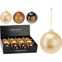 FÜGGŐDÍSZ - sötétbarna/barna, Basics, Üveg (8cm)