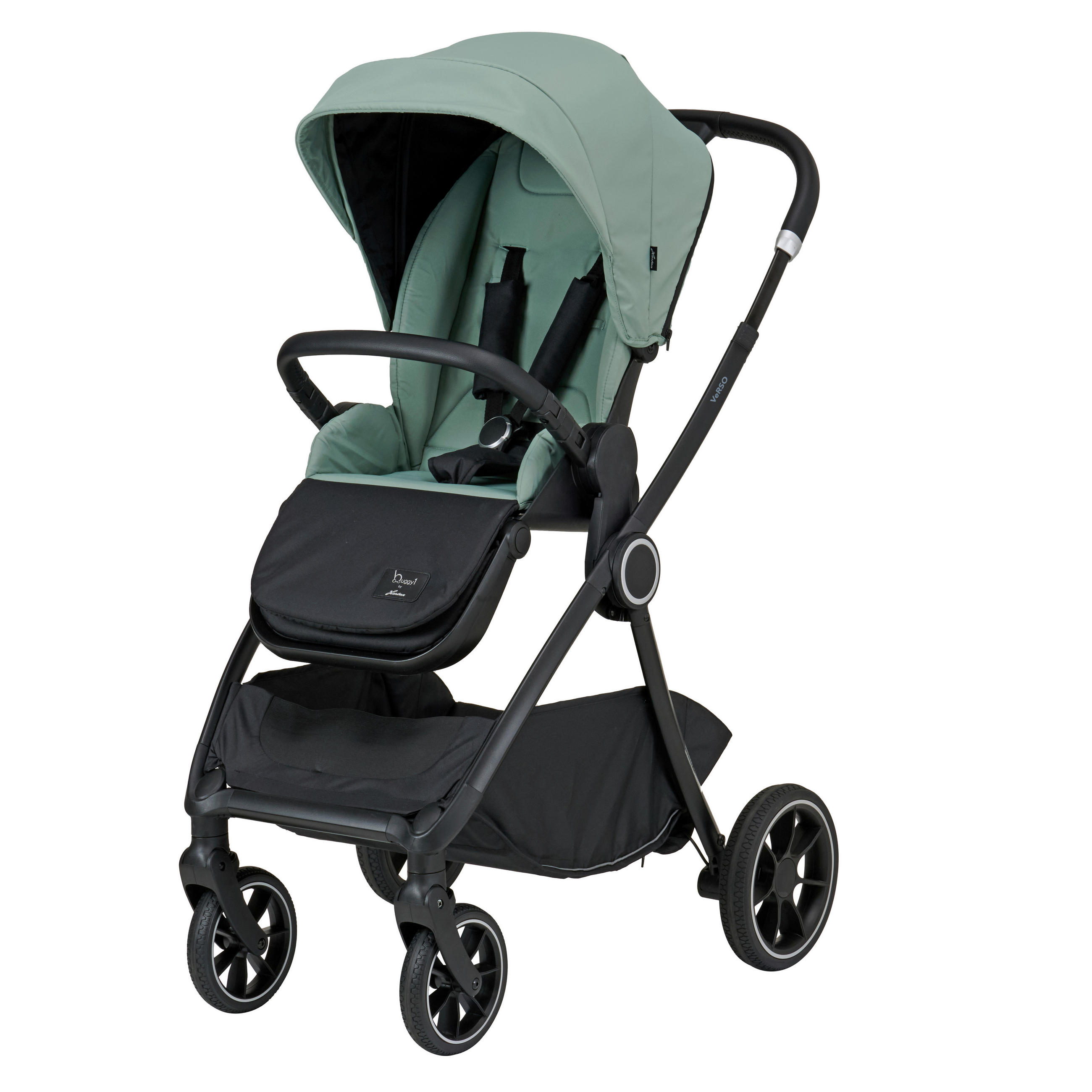 KOMBIKINDERWAGEN  Verso Plus  Mint  - Schwarz/Mintgrün, Basics, Textil/Metall (86/62,5/108cm) - Hartan