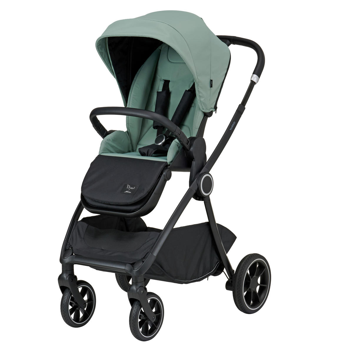 KOMBIKINDERWAGEN Verso Plus  - Schwarz/Mintgrün, Basics, Textil/Metall (86/62,5/108cm) - Hartan