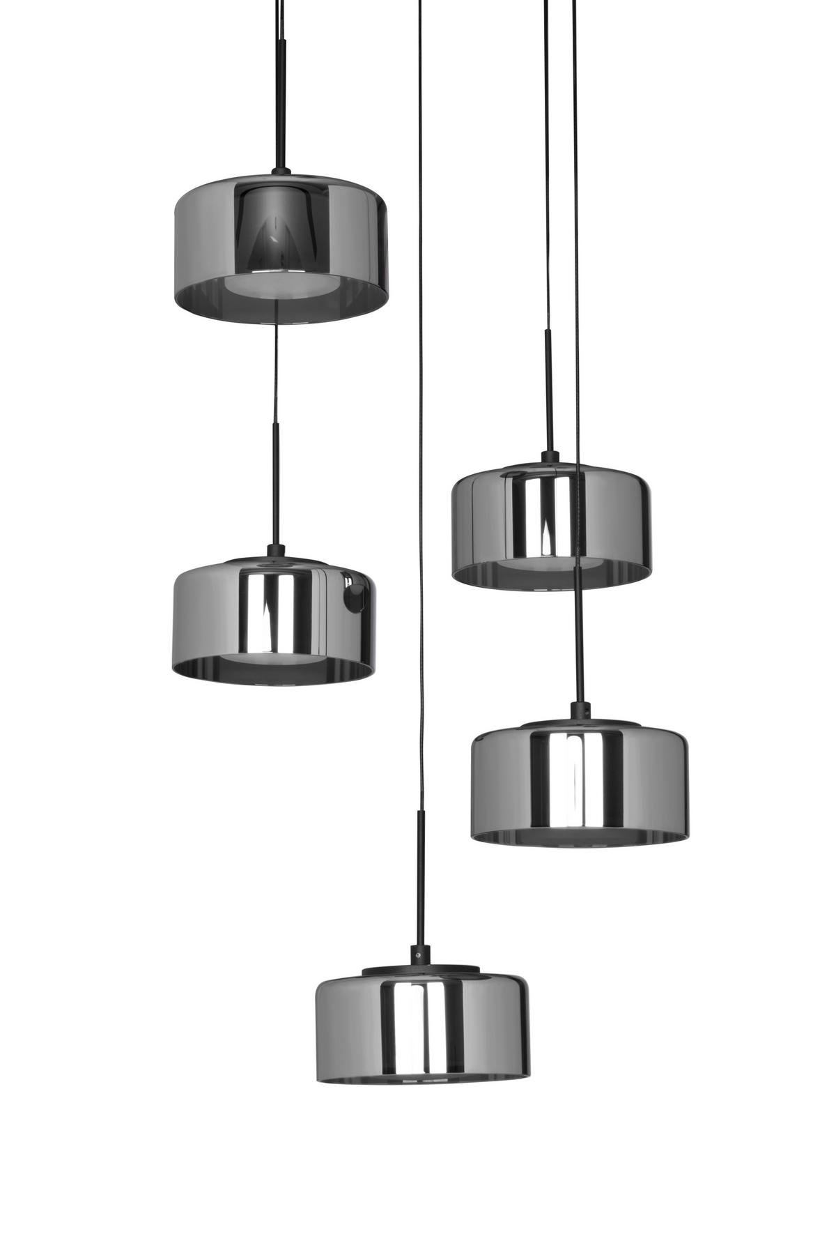 LED-HÄNGELEUCHTE Newark 44/150 cm   - Dunkelgrau, Design, Glas (44/150cm) - Dieter Knoll