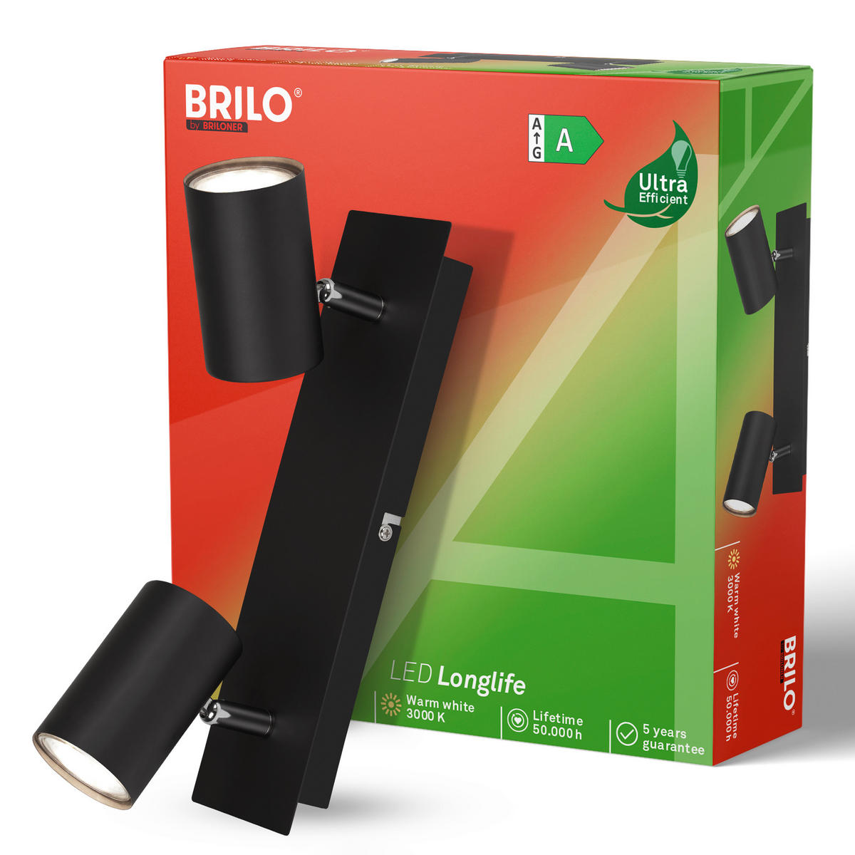 LED-STRAHLER Isil A 29/8/12,3 cm   - Schwarz, Basics, Metall (29/8/12,3cm)