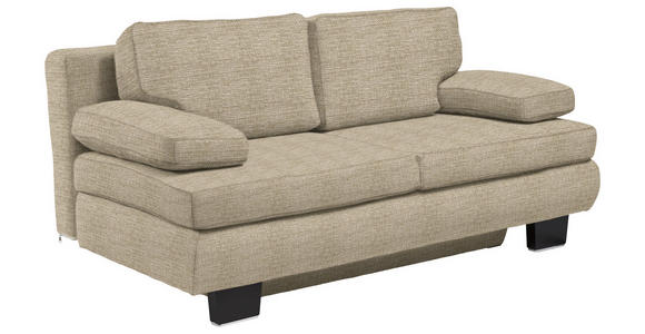 SCHLAFSOFA in Sandfarben  - Sandfarben/Wengefarben, Design, Holz/Textil (203/94/100cm) - Novel