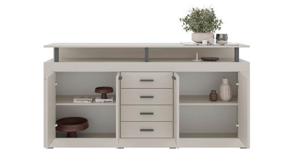 SIDEBOARD in 195/88/38 cm - Kaschmir/Anthrazit, Basics, Holzwerkstoff/Kunststoff (195/88/38cm) - Xora