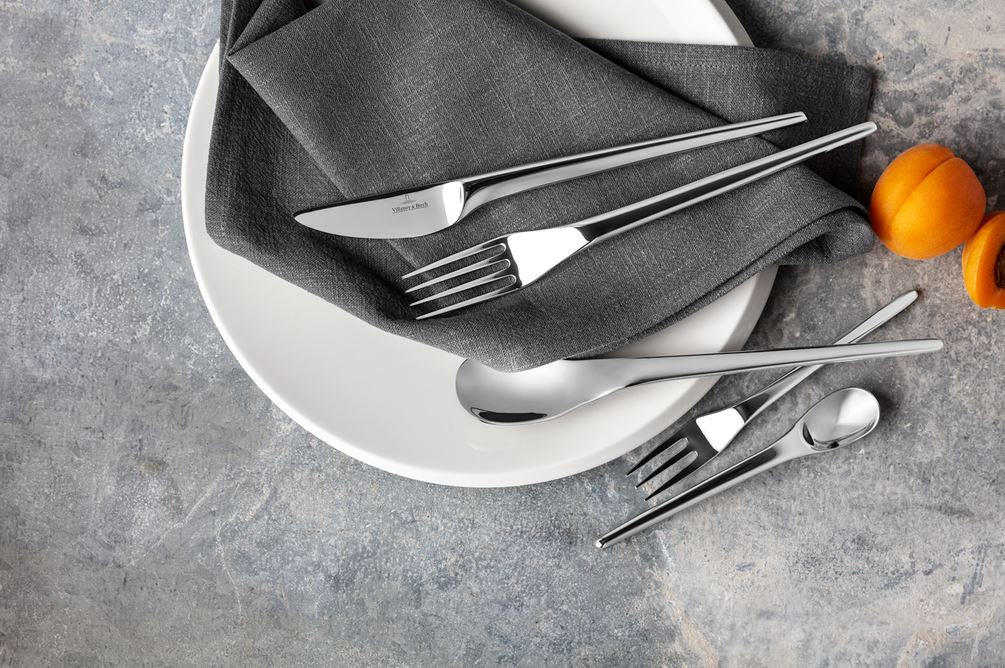 BESTECKSET New Moon 30-teilig Edelstahl  - Silberfarben, Design, Metall (44/29/6,5cm) - Villeroy & Boch