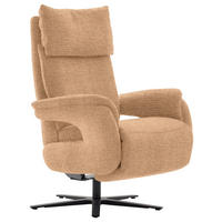 FERNSEHSESSEL in Struktur Cognac  - Cognac/Schwarz, Modern, Textil/Metall (73/113-117/85cm) - Cantus