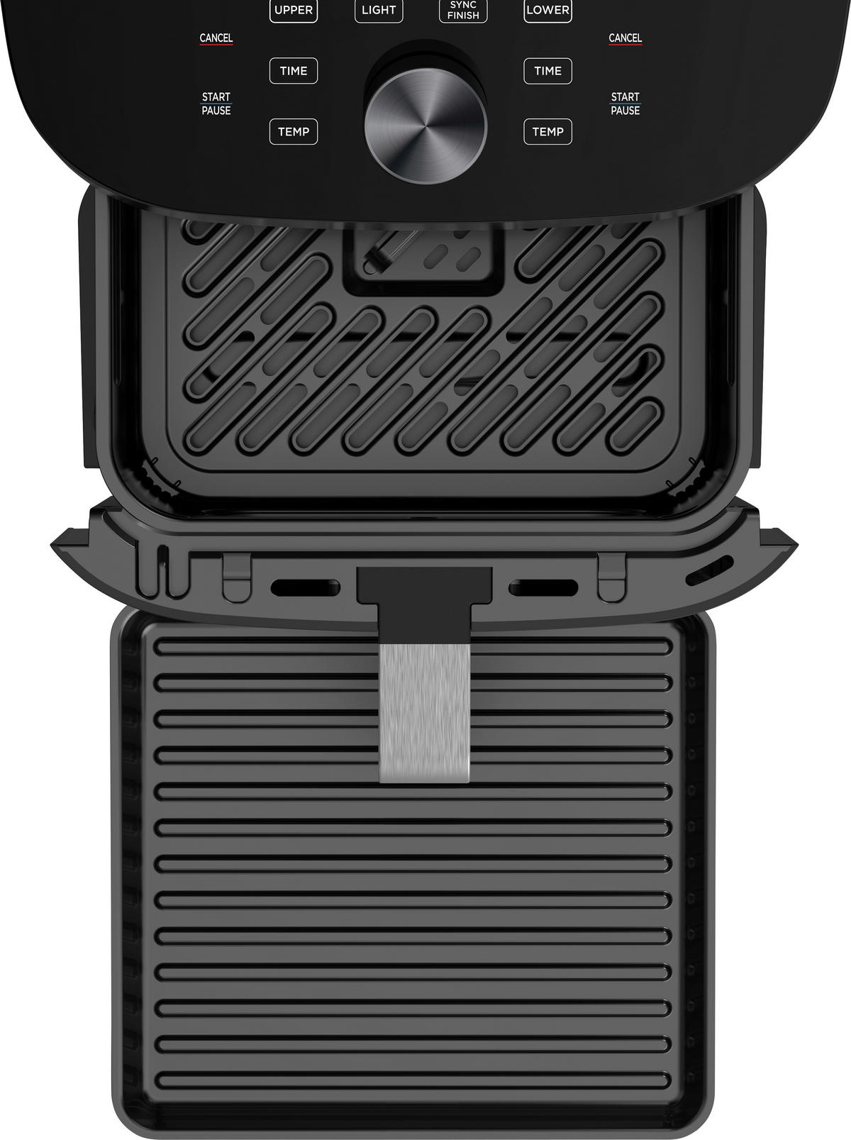 HEIßLUFTFRITTEUSE Airfryer MAD1100DADK 6,4 + 4,4 L  - Silberfarben/Schwarz, Basics, Kunststoff/Metall (42,5/40,5/32,5cm) - Midea