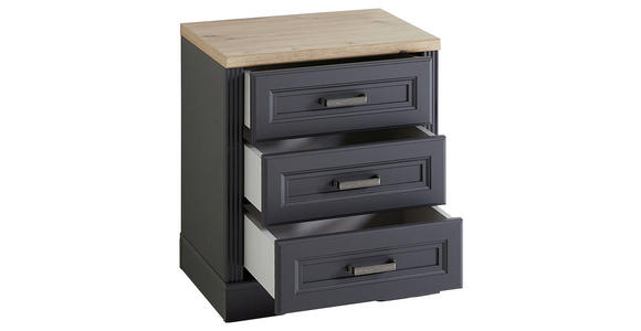 ROLLCONTAINER 54/62/39 cm  - Graphitfarben/Eiche Artisan, KONVENTIONELL, Holzwerkstoff/Metall (54/62/39cm) - Carryhome