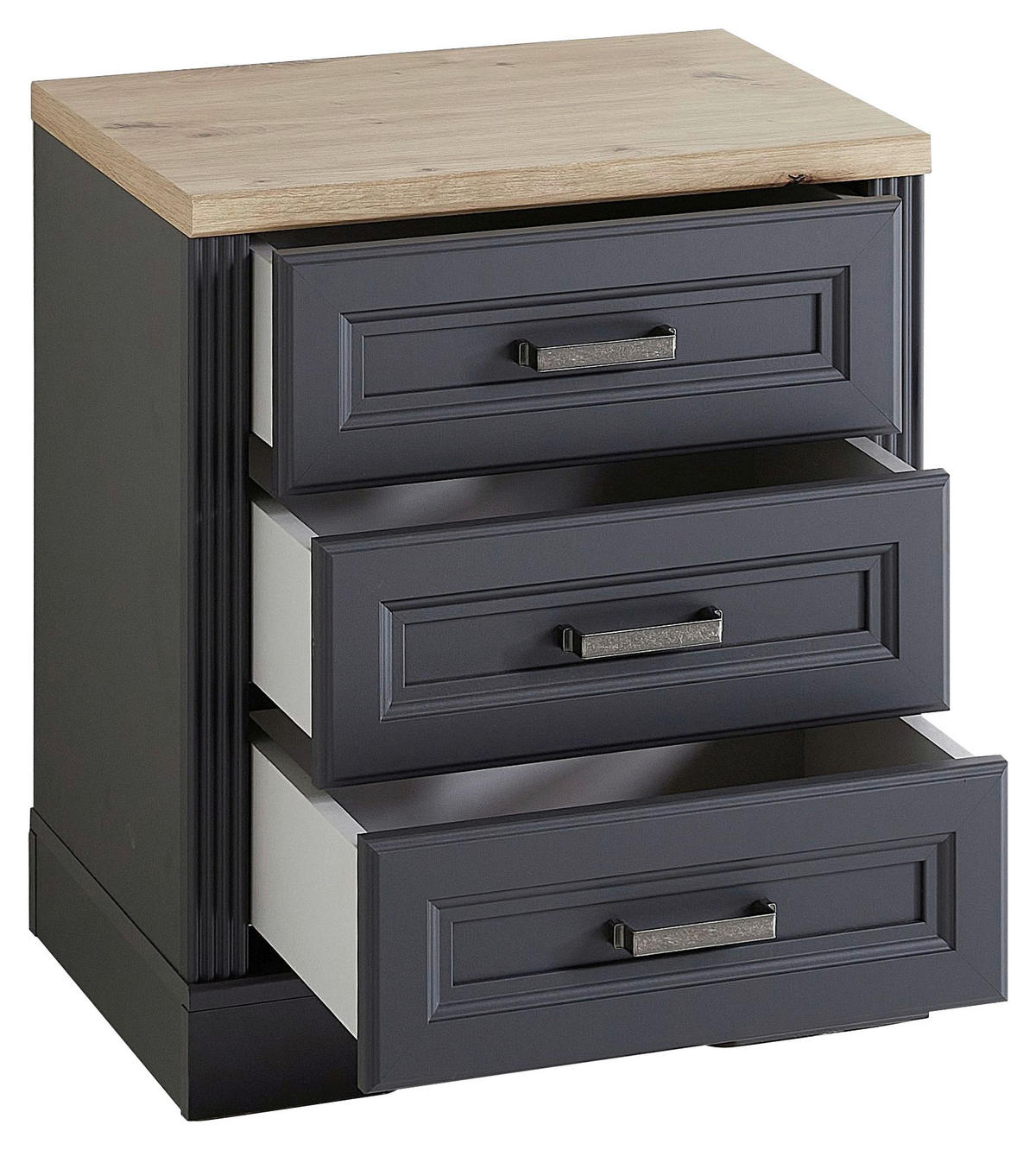 ROLLCONTAINER 54/62/39 cm  - Graphitfarben/Eiche Artisan, KONVENTIONELL, Holzwerkstoff/Metall (54/62/39cm) - Carryhome