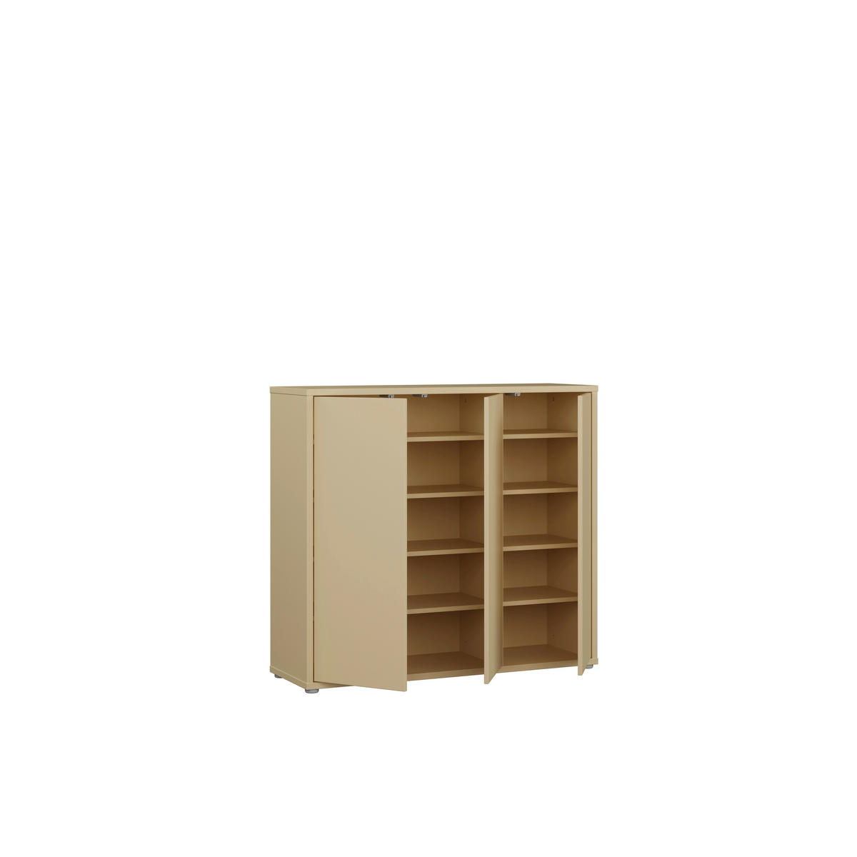 SCHUHSCHRANK Hellgelb  - Hellgelb/Grau, MODERN, Holzwerkstoff/Kunststoff (109,2/99,1/34,9cm) - Carryhome