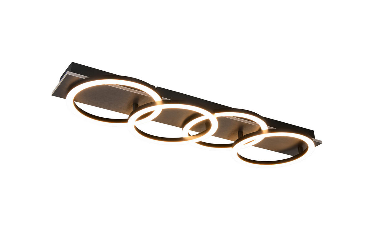 STROPNÍ LED SVÍTIDLO, 76/23/8 cm - bílá, Basics, kov/kompozitní dřevo (76/23/8cm) - Novel