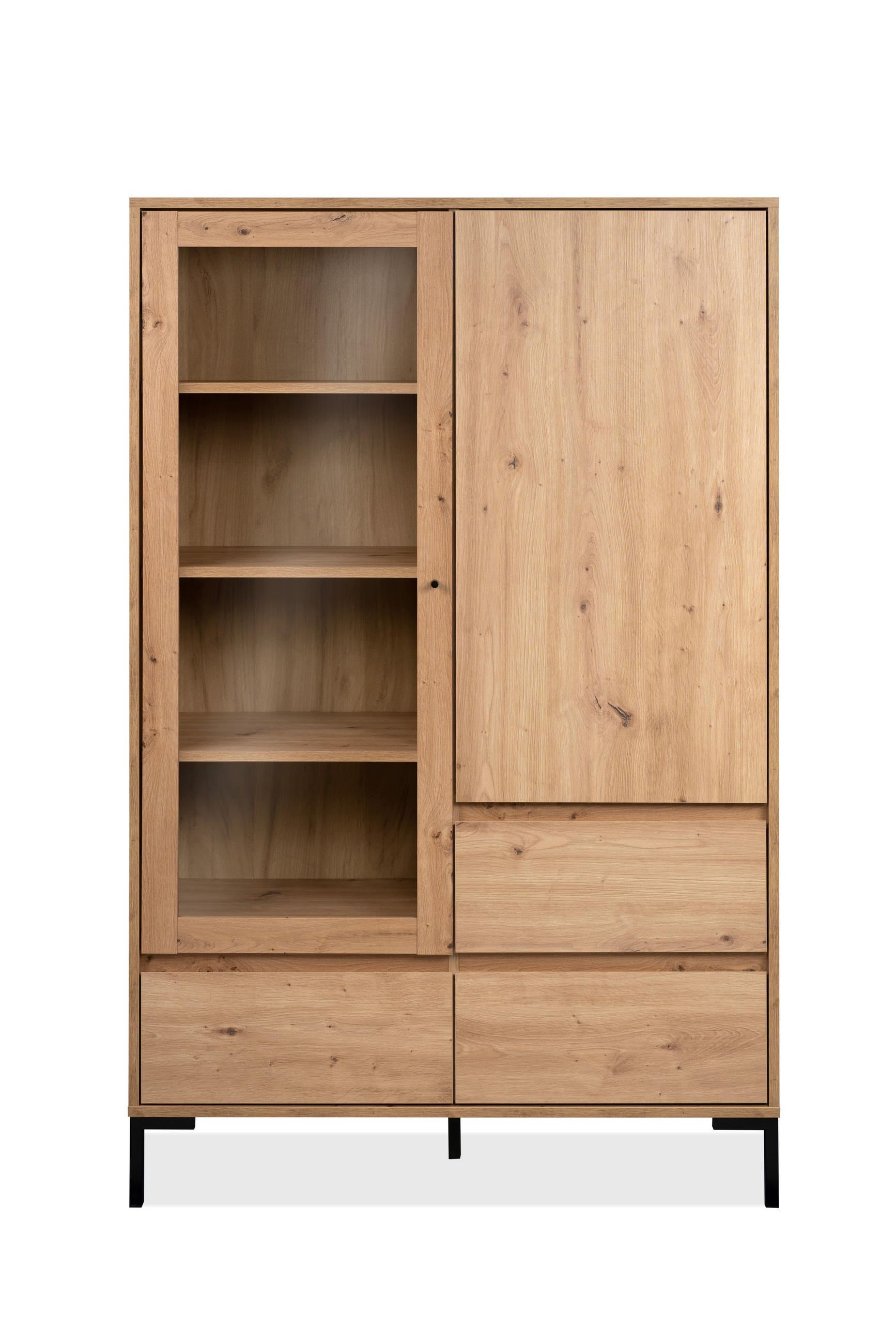 Mid.you Vitrine Eiche Artisan 100x155x40 cm