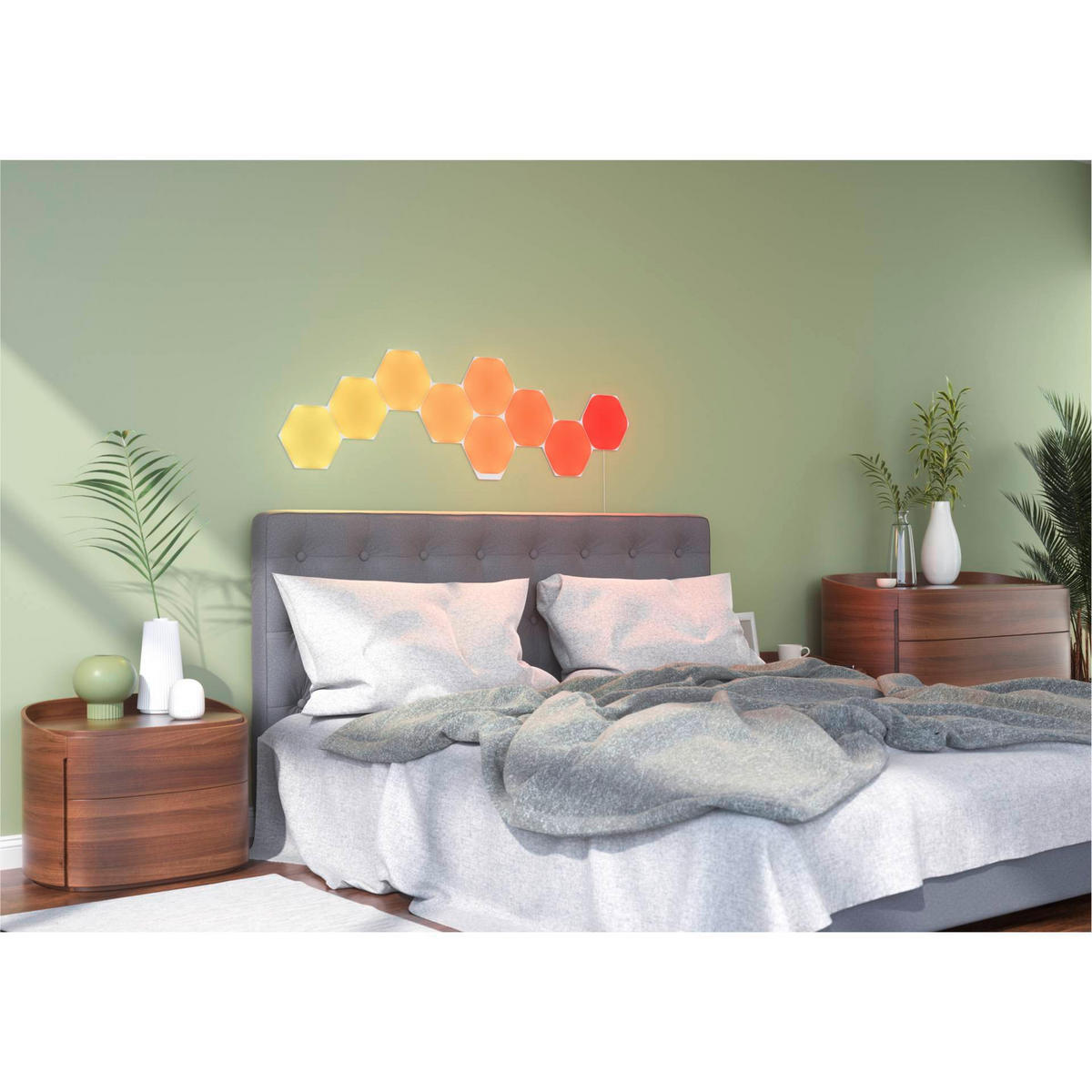 NANOLEAF HEXAGONS 9ER NANOLEAF SHAPES 23/0,6/20 cm   - Weiß, Basics, Kunststoff (23/0,6/20cm)