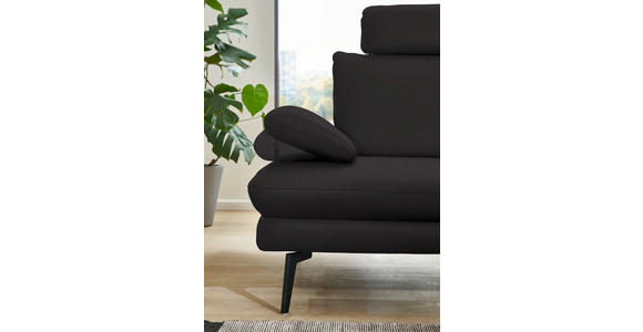 ECKSOFA in Echtleder Dunkelbraun 310/180 cm - Dunkelbraun/Schwarz, Design, Leder/Metall (310/180cm) - Dieter Knoll
