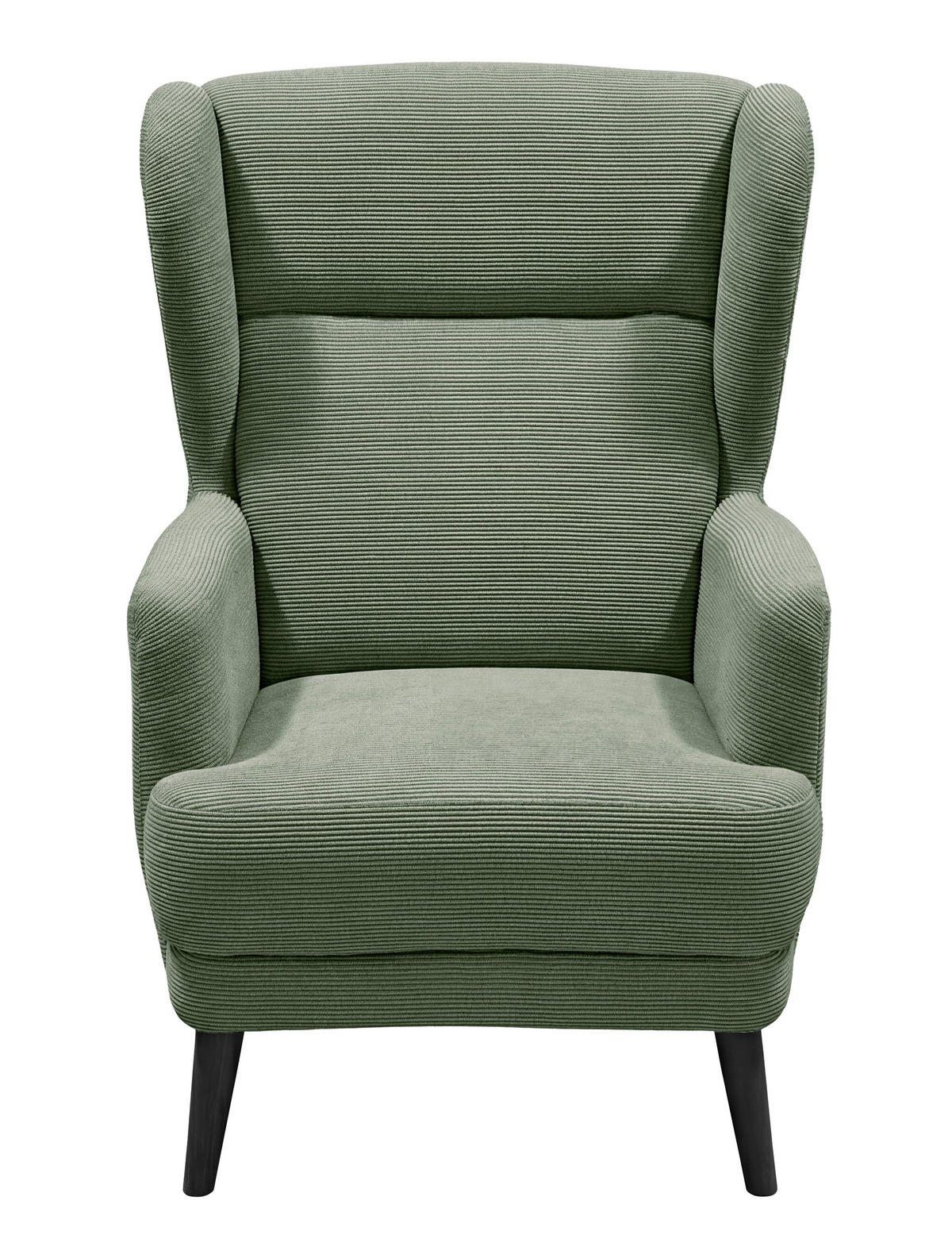 SESSEL in Cord Dunkelgrün  - Dunkelgrün/Schwarz, MODERN, Holz/Textil (74/106/94cm) - MID.YOU