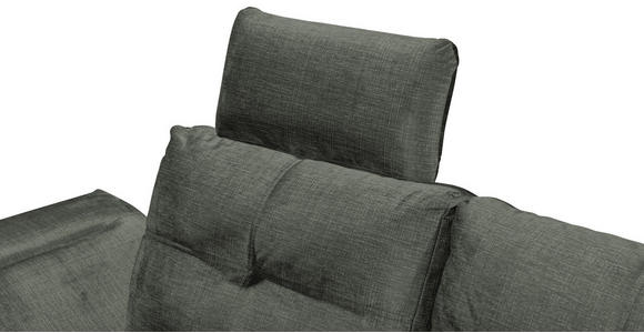 ECKSOFA in Mikrovelours Dunkelgrün - Dunkelgrün/Schwarz, KONVENTIONELL, Kunststoff/Textil (275/170cm) - Carryhome