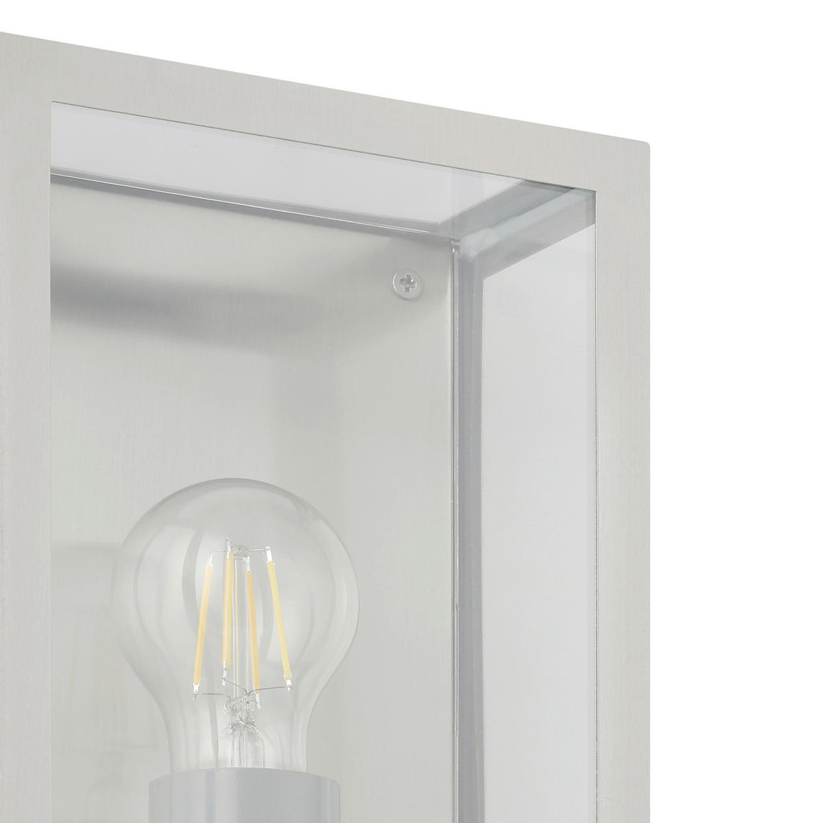 VONKAJŠIE NÁSTENNÉ SVIETIDLO,  26/17/10 cm - číra/farba ušľachtilej ocele, Konventionell, kov/sklo (26/17/10cm) - Eglo