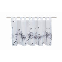 KURZGARDINE  145/50 cm  - Anthrazit/Weiß, Natur, Textil (145/50cm)