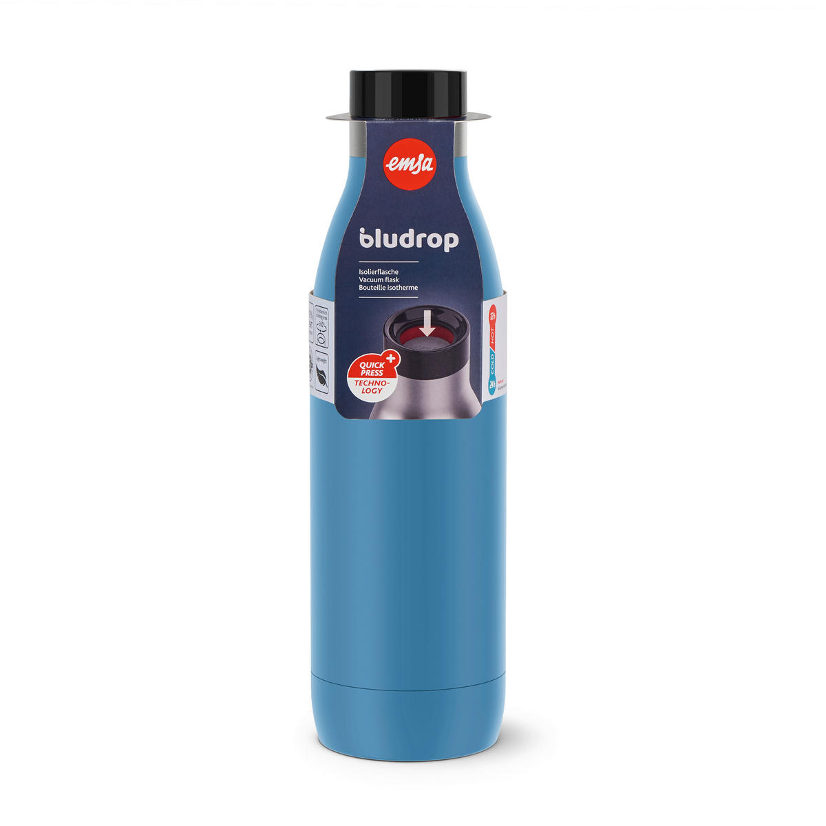 ISOLIERFLASCHE 0,7 L  - Basics, Metall (7,6/26,1/7,6cm) - Emsa