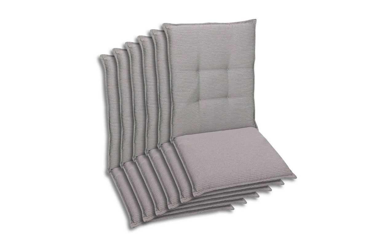 SESSELAUFLAGENSET in Grau meliert  - Grau, Basics, Textil (50/7/108cm)