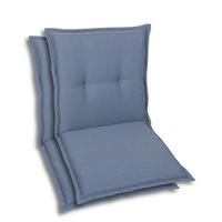 SESSELAUFLAGENSET Uni  - Blau, Basics, Textil (50/7/100cm)