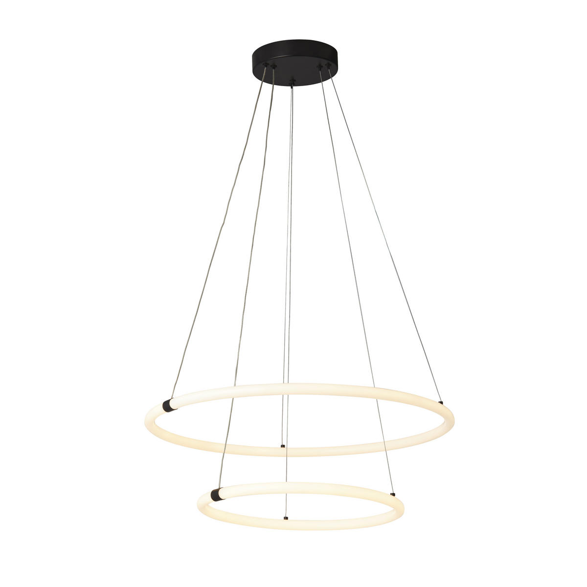 LED-PENDELLEUCHTE Revolve 59/120 cm   - Schwarz/Weiß, MODERN, Kunststoff/Metall (59/120cm) - Searchlight