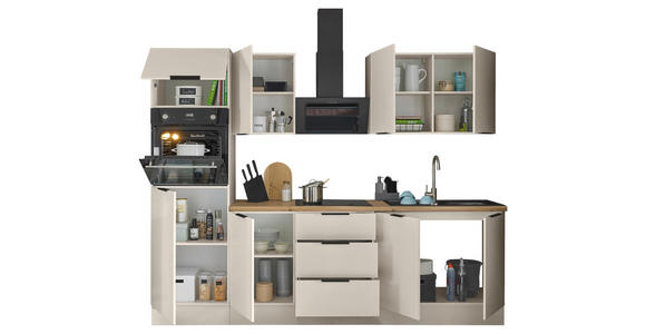 KÜCHENBLOCK   in Kaschmir  - Kaschmir/Schwarz, Basics, Holzwerkstoff/Metall (270/211/60cm) - Xora