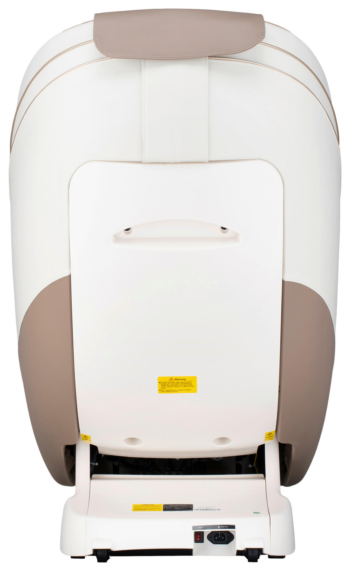 MASSAGESESSEL M Series  mit Lederlook Weiß, Hellbraun Relaxfunktion, Liegefunktion, Netzbetrieb, Massagefunktion, ausziehbare Fußstütze, automatische Rückholfunktion, Bluetooth-Lautsprecher, inklusive Armlehnen, Nackenkissen abnehmbar Rückenkissen, Nackenstütze, Sitzkissen, Relaxfunktion, Fußteilverstellung, Nackenkissen  - Hellbraun/Schwarz, KONVENTIONELL, Kunststoff/Textil (75,5/113/147,3cm) - Novel