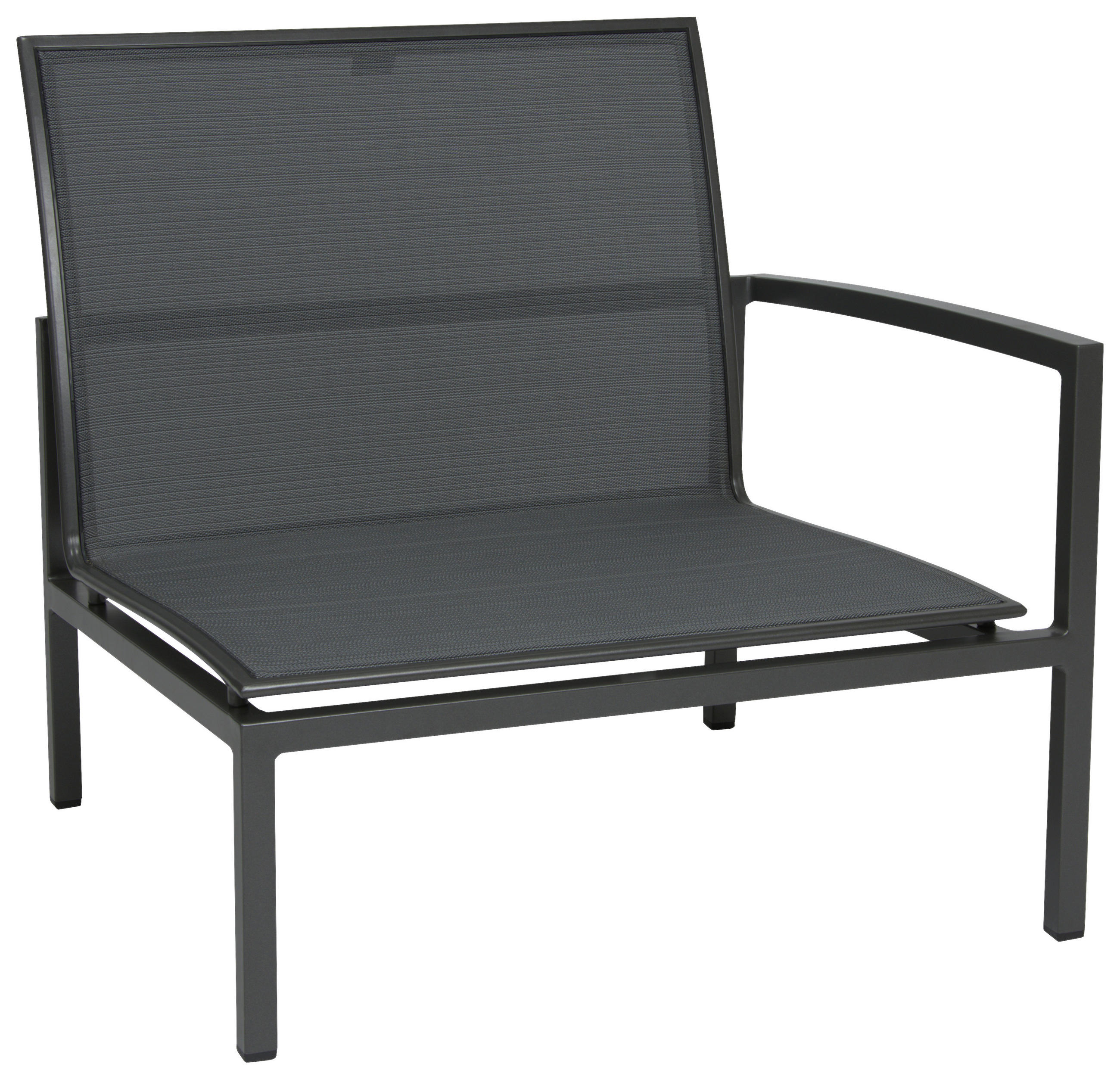 LOUNGEECKTEIL - Dunkelgrau/Anthrazit, Design, Textil/Metall (82/80/81cm) - Stern