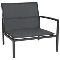 LOUNGEECKTEIL - Dunkelgrau/Anthrazit, Design, Textil/Metall (82/80/81cm) - Stern