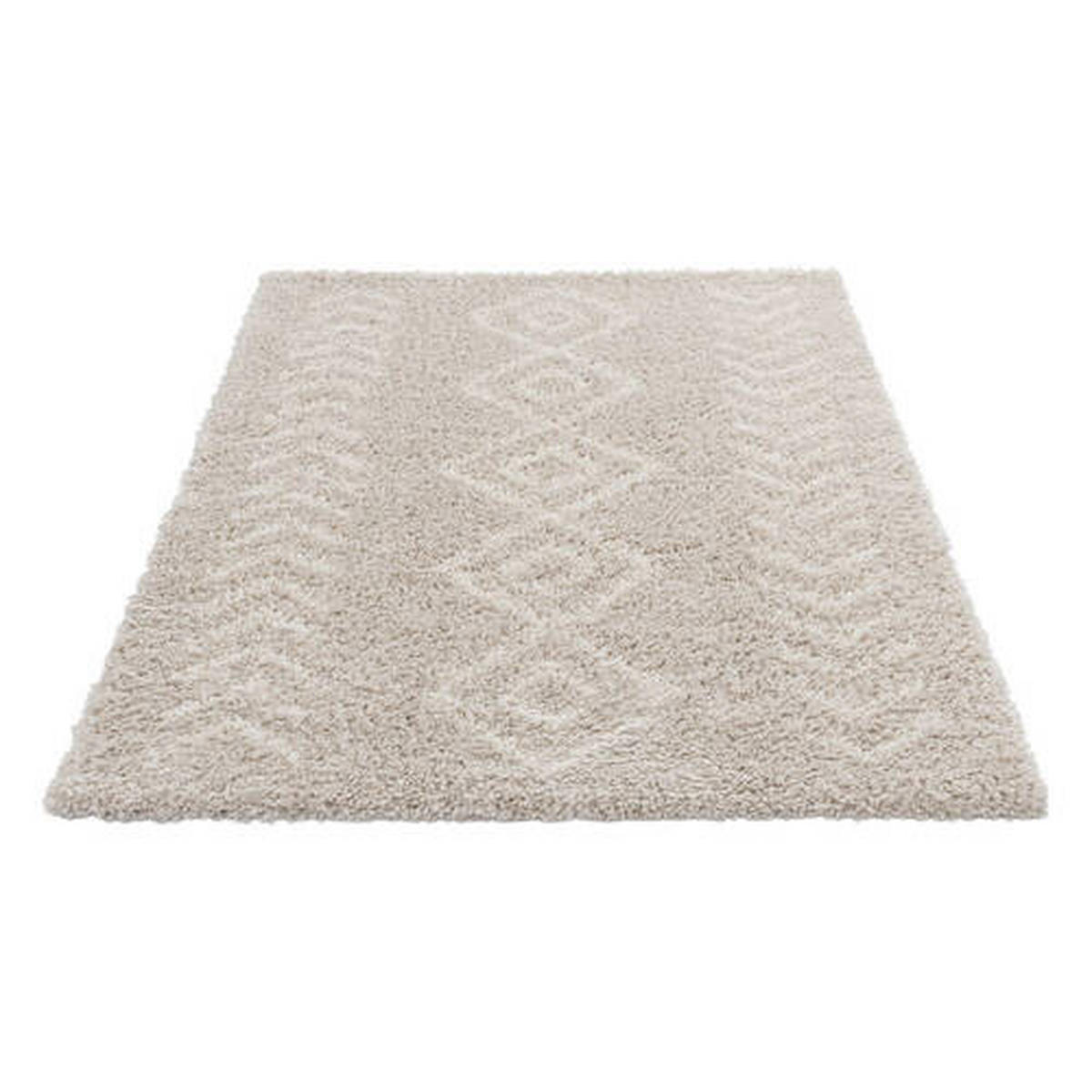 HOCHFLORTEPPICH 80/150 cm ETHNO-SHAGGY Creme  - Creme, Basics, Textil (80/150cm)