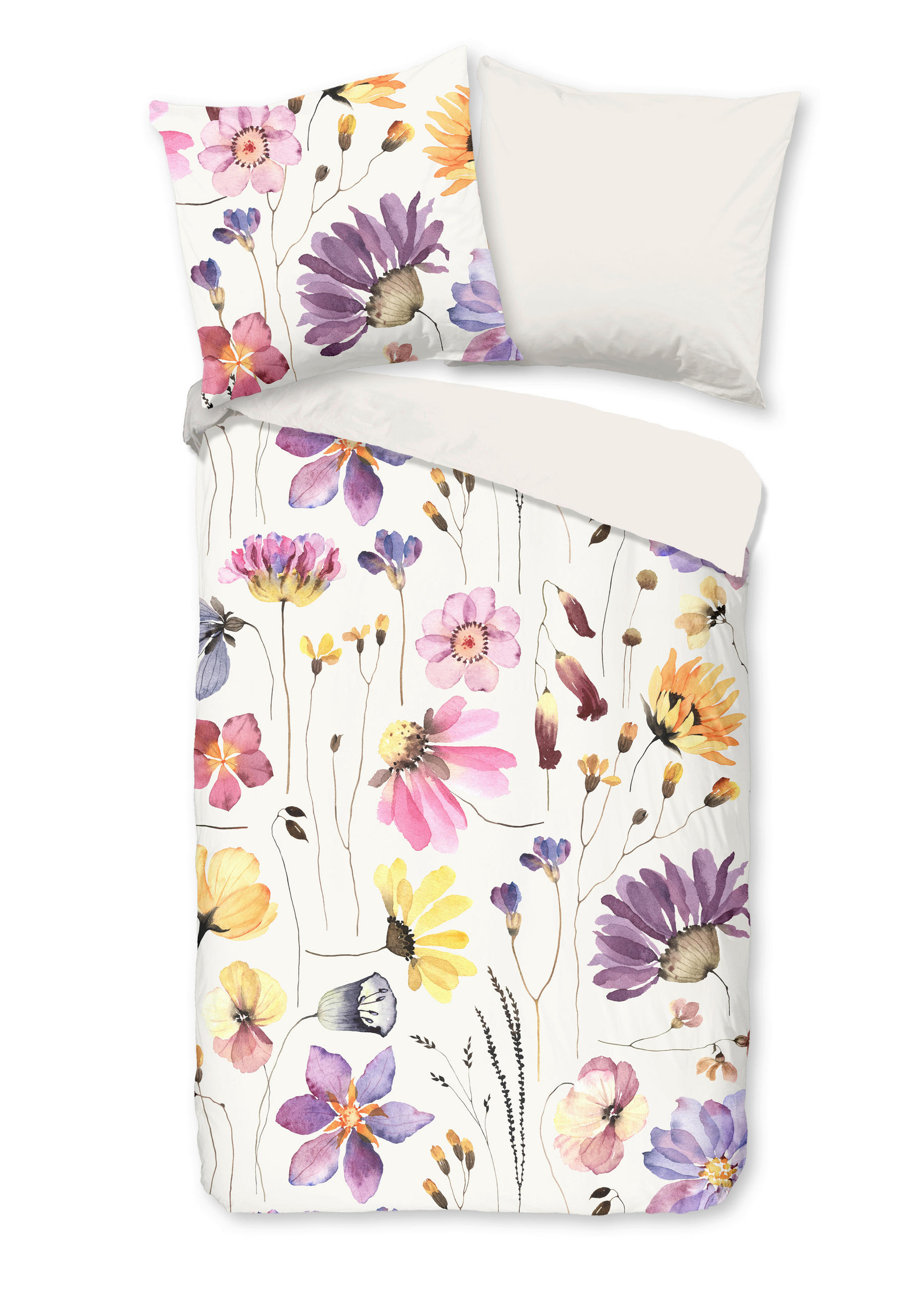 WENDEBETTWÄSCHE Kate Renforcé 135/200 cm  - Multicolor, Natur, Textil (135/200cm)