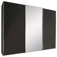 SCHWEBETÜRENSCHRANK in Anthrazit  - Anthrazit/Alufarben, Konventionell, Glas/Holzwerkstoff (298/240/68cm) - Moderano