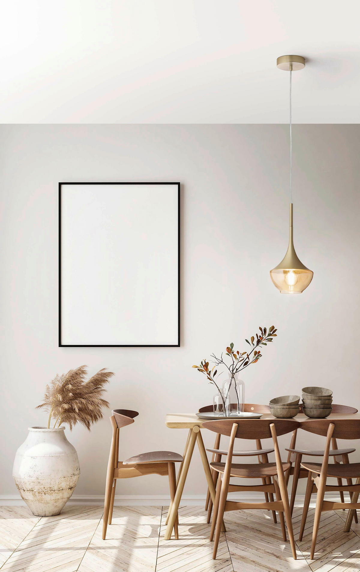 PENDELLEUCHTE 20/200 cm  - Messingfarben, Design, Glas/Metall (20/200cm) - Fabas Luce