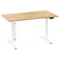 SCHREIBTISCH 110/80/71 cm  in Weiß, Sonoma Eiche  - Silberfarben/Weiß, Design, Holzwerkstoff/Metall (110/80/71cm) - MID.YOU