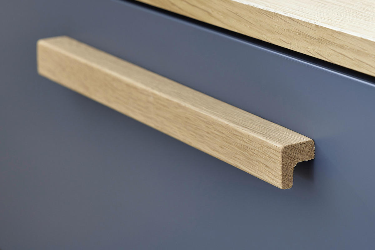 SCHLAFZIMMER Blau, Eichefarben  - Blau/Eichefarben, Design, Holz/Holzwerkstoff (180/200cm) - Musterring