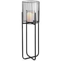 WINDLICHT Schwarz  - Schwarz, MODERN, Glas/Metall (22/63/22cm)